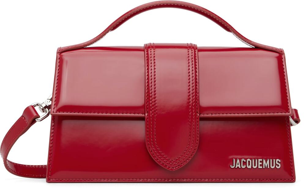 NWT Jacquemus Red Le Grand Bambino Leather Crossbody Bag Logo